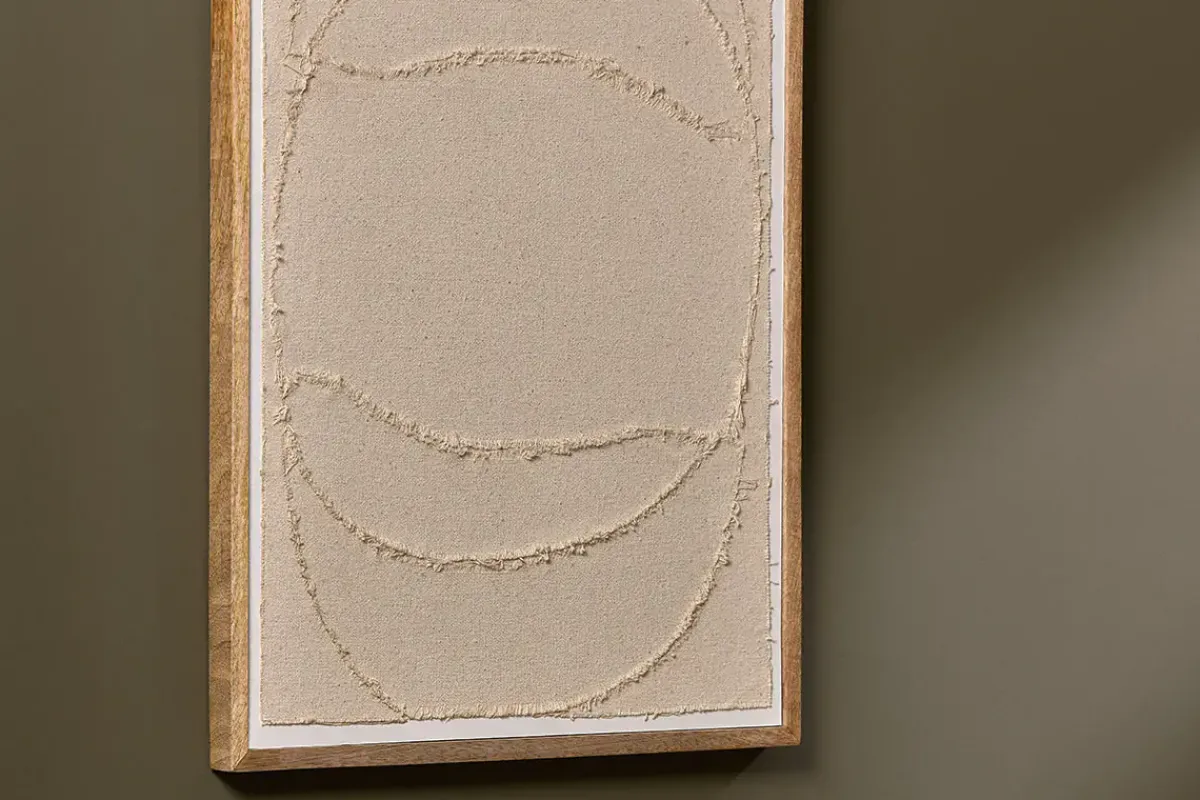Decorative Home Accessories|Wall Art^Nkuku Larisa Cotton & Mango Wood Wall Art - Natural