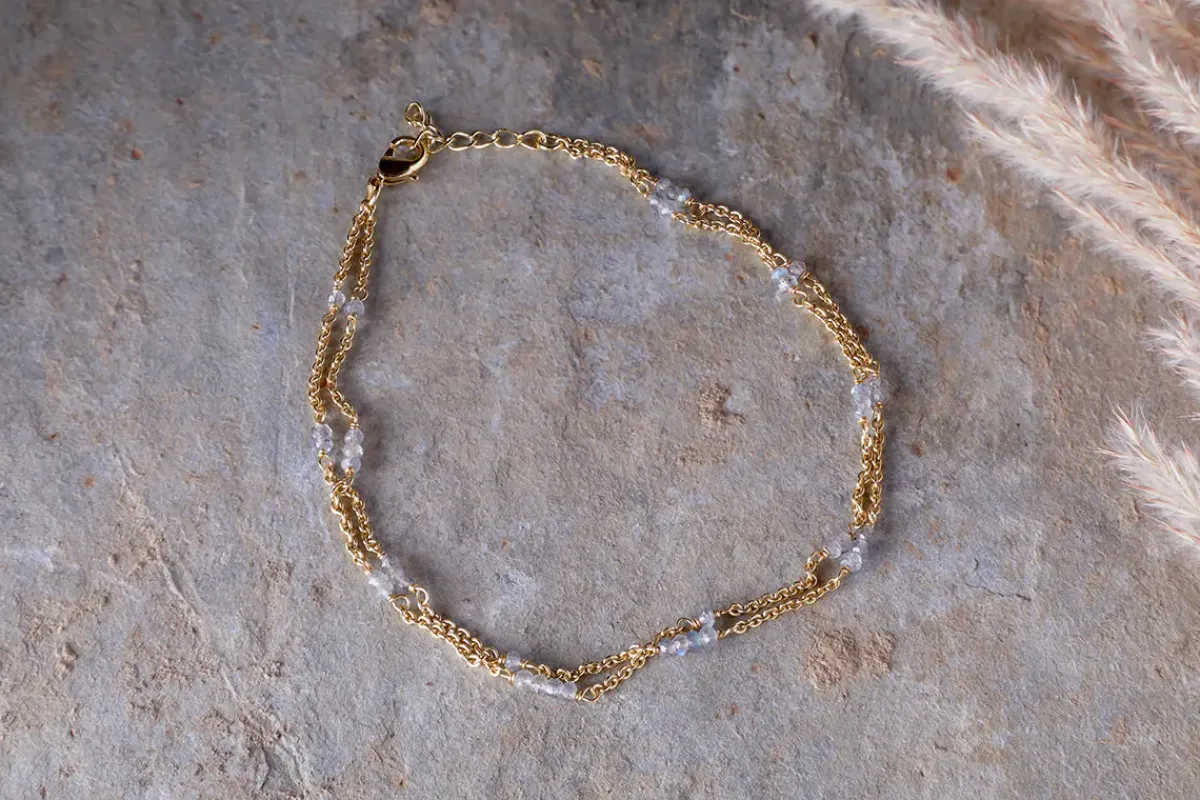 Jewellery & Jewellery Boxes|Jewellery^Nkuku Lavana Anklet - Labradorite