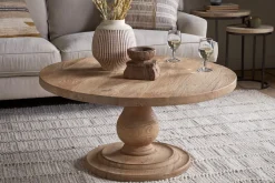 Living|Coffee Tables^Nkuku Laya Round Carved Coffee Table - Natural