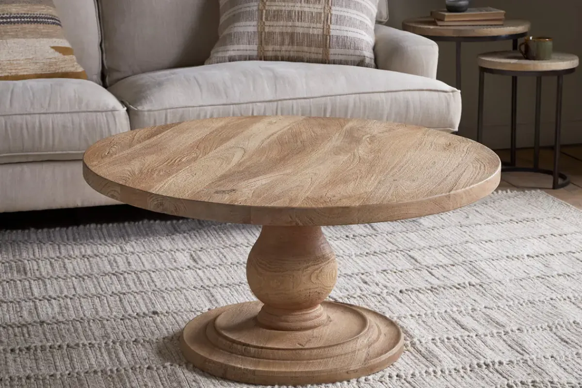 Living|Coffee Tables^Nkuku Laya Round Carved Coffee Table - Natural