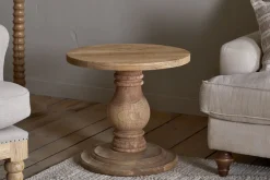 Living|Side Tables^Nkuku Laya Round Carved Side Table - Natural