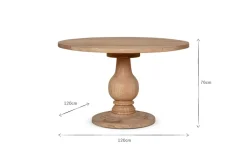 Kitchen & Dining|Dining Tables^Nkuku Laya Round Carved Wood Table - Small