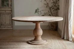 Kitchen & Dining|Dining Tables^Nkuku Laya Round Carved Wood Table - Large