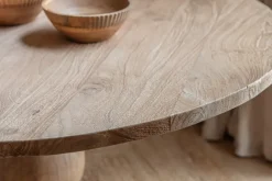 Kitchen & Dining|Dining Tables^Nkuku Laya Round Carved Wood Table - Large