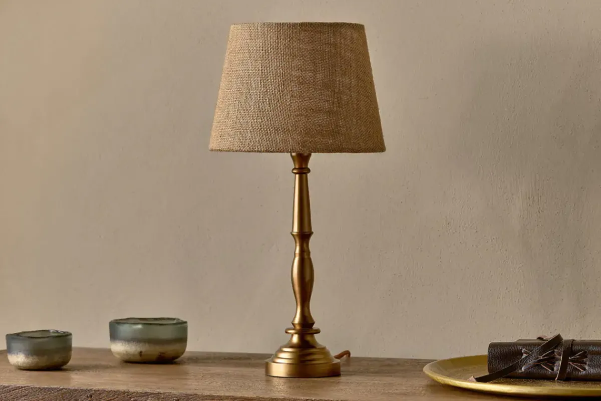 Table Lamps^Nkuku Lele Solid Brass Table Lamp