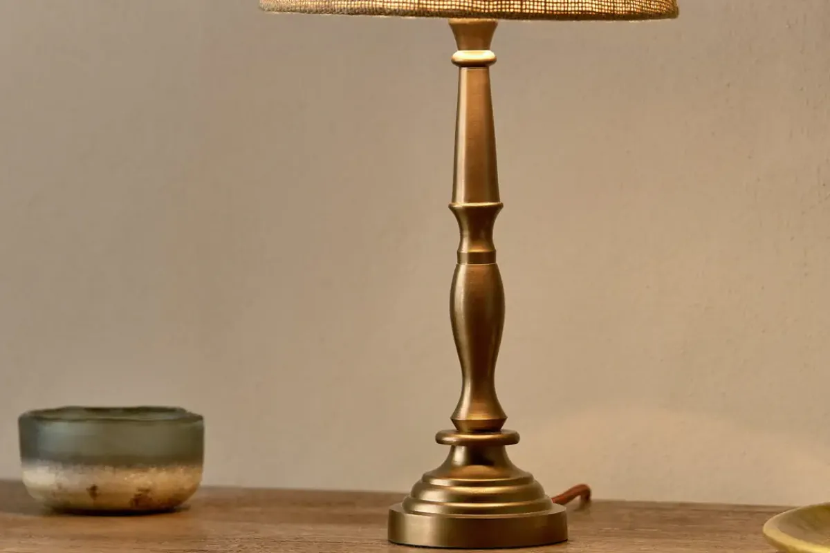 Table Lamps^Nkuku Lele Solid Brass Table Lamp