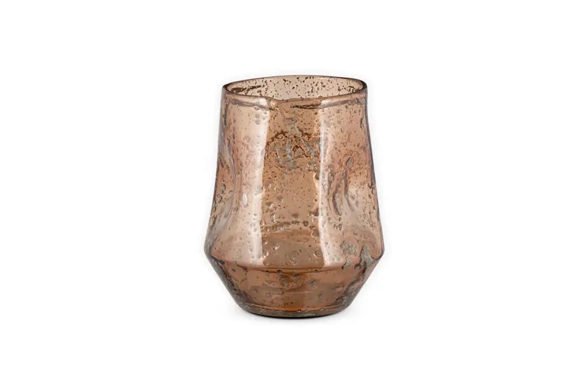 Decorative Home Accessories|Candle Holders^Nkuku Linora Recycled Glass Tealight Holder - Terracotta