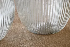 Vases|Decorative Pots & Vases^Nkuku Linsy Ribbed Glass Vase - Clear