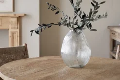 Vases|Decorative Pots & Vases^Nkuku Linsy Ribbed Glass Vase - Clear