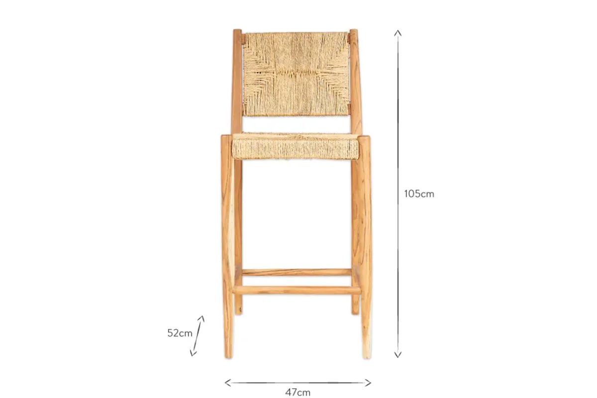 Kitchen & Dining|Bar Stools & Bar Chairs^Nkuku Lohanda Acacia & Munja Grass Counter Chair - Natural