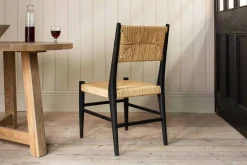 Kitchen & Dining|Dining Chairs & Benches^Nkuku Lohanda Acacia & Munja Grass Dining Chair - Charcoal