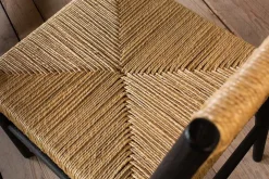 Kitchen & Dining|Dining Chairs & Benches^Nkuku Lohanda Acacia & Munja Grass Dining Chair - Charcoal
