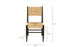 Kitchen & Dining|Dining Chairs & Benches^Nkuku Lohanda Acacia & Munja Grass Dining Chair - Charcoal