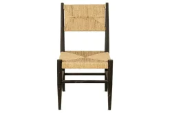 Kitchen & Dining|Dining Chairs & Benches^Nkuku Lohanda Acacia & Munja Grass Dining Chair - Charcoal