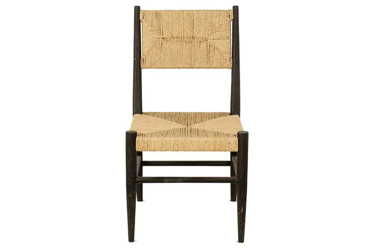 Kitchen & Dining|Dining Chairs & Benches^Nkuku Lohanda Acacia & Munja Grass Dining Chair - Charcoal