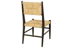 Kitchen & Dining|Dining Chairs & Benches^Nkuku Lohanda Acacia & Munja Grass Dining Chair - Charcoal