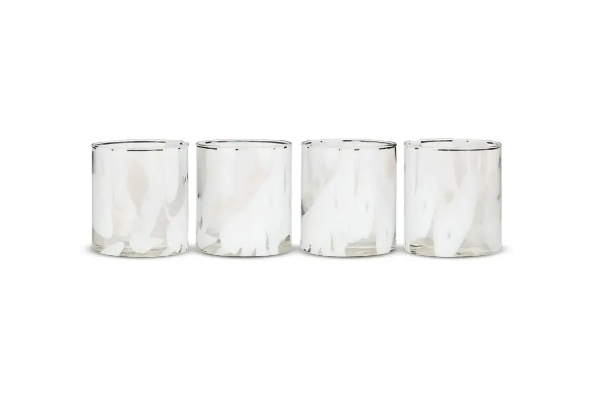 Everyday Glassware|Tumblers^Nkuku Lohara Tumbler - White (Set of 4)