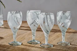 Entertaining Glasses|Wine & Champagne Glasses^Nkuku Lohara Wine Glass - White (Set of 4)