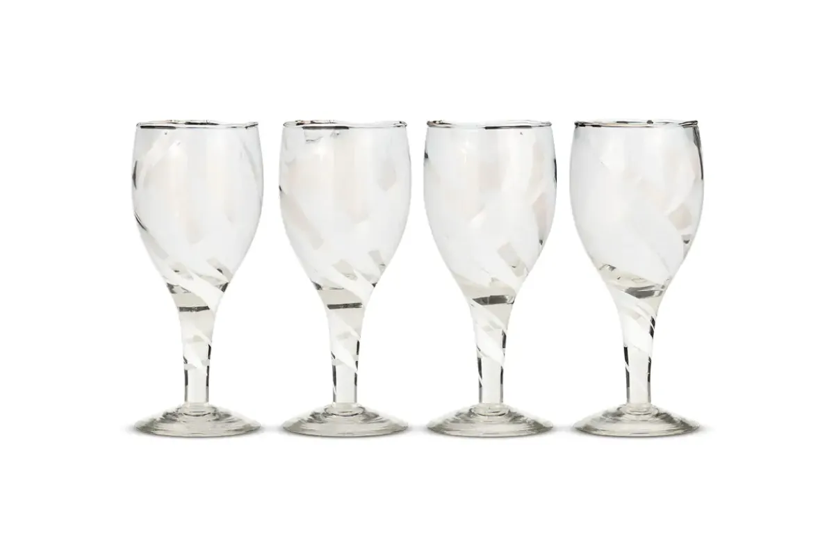 Entertaining Glasses|Wine & Champagne Glasses^Nkuku Lohara Wine Glass - White (Set of 4)