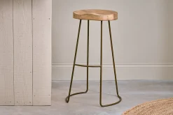 Kitchen & Dining|Bar Stools & Bar Chairs^Nkuku Loko Mango Wood Stool - Tall