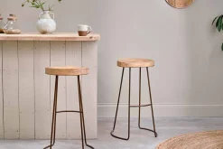 Kitchen & Dining|Bar Stools & Bar Chairs^Nkuku Loko Mango Wood Stool - Tall