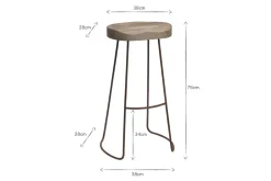 Kitchen & Dining|Bar Stools & Bar Chairs^Nkuku Loko Mango Wood Stool - Tall