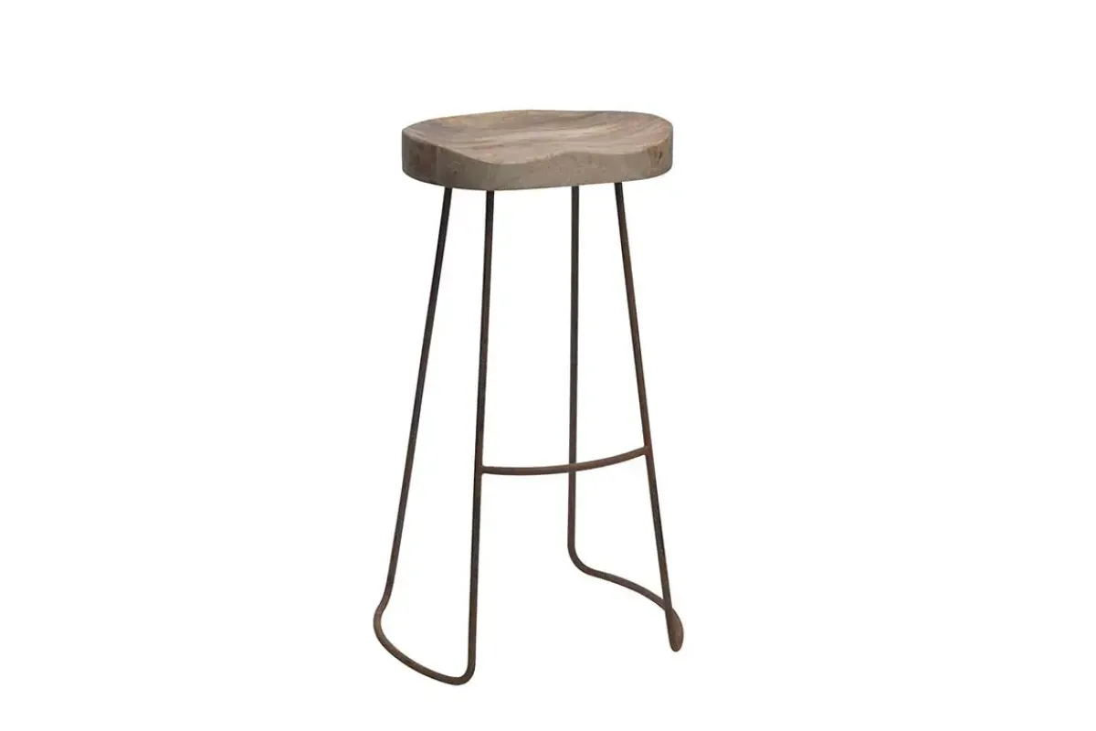 Kitchen & Dining|Bar Stools & Bar Chairs^Nkuku Loko Mango Wood Stool - Tall