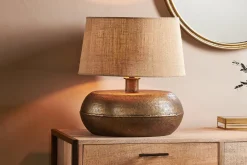 Table Lamps^Nkuku Lumbu Lamp - Antique Brass - Large
