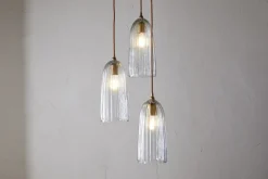 Pendant Lighting^Nkuku Lumina Fluted Recycled Glass Cluster Light - Clear
