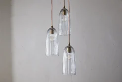 Pendant Lighting^Nkuku Lumina Fluted Recycled Glass Cluster Light - Clear