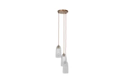 Pendant Lighting^Nkuku Lumina Fluted Recycled Glass Cluster Light - Clear