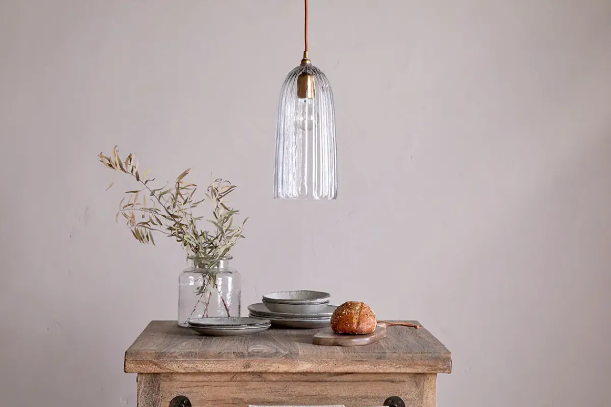 Pendant Lighting^Nkuku Lumina Recycled Glass Pendant - Clear