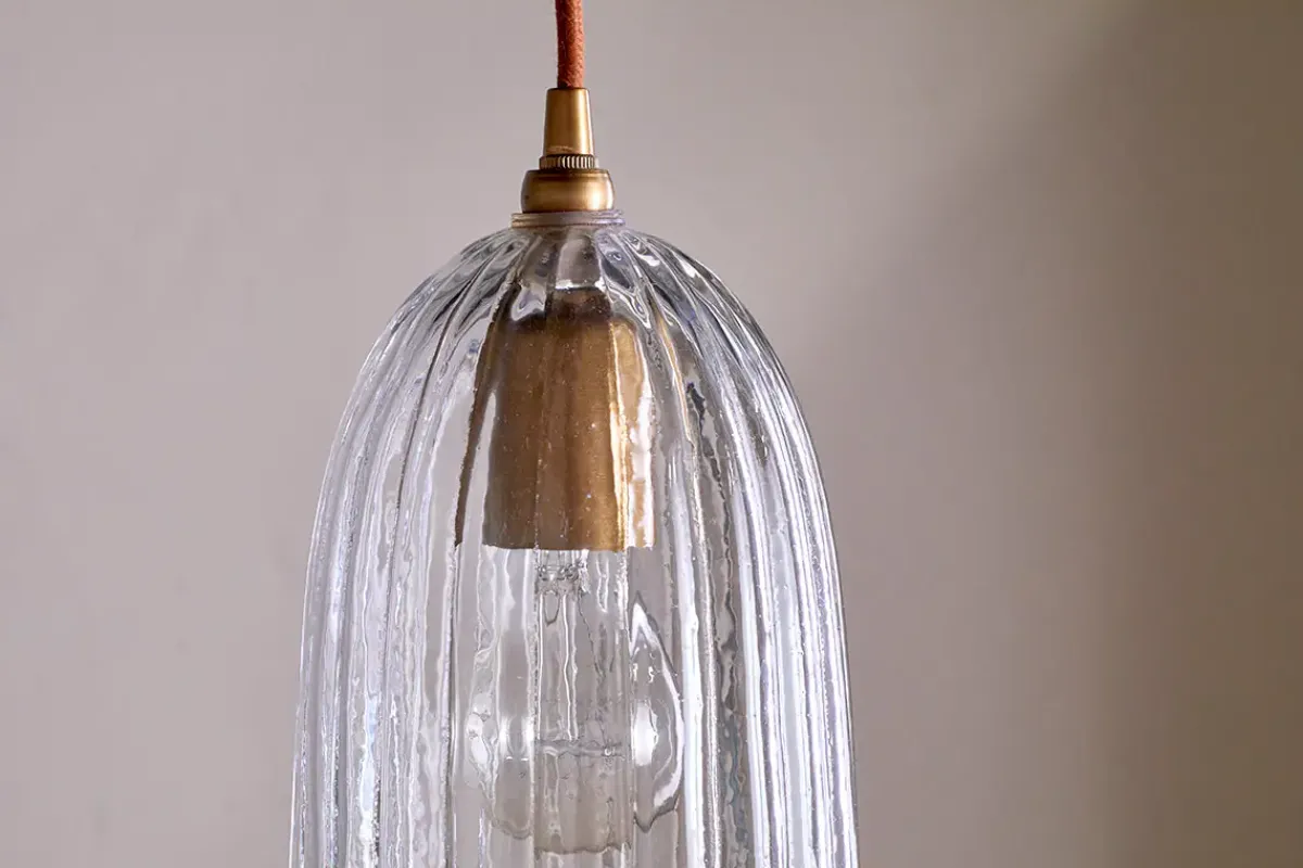 Pendant Lighting^Nkuku Lumina Recycled Glass Pendant - Clear
