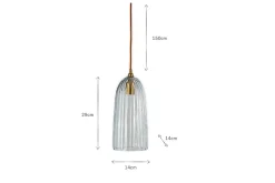 Pendant Lighting^Nkuku Lumina Recycled Glass Pendant - Clear