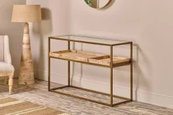 Hallway & Bootroom|Living^Nkuku Luzon Iron & Mango Wood Display Console Table