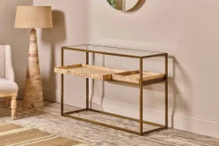 Hallway & Bootroom|Living^Nkuku Luzon Iron & Mango Wood Display Console Table
