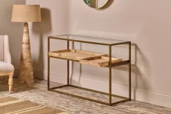 Hallway & Bootroom|Living^Nkuku Luzon Iron & Mango Wood Display Console Table
