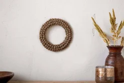 Wreaths & Garlands|New Christmas^Nkuku Madhi Wire Ball Wreath - Brass