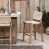 Kitchen & Dining|Bar Stools & Bar Chairs^Nkuku Madrisana Acacia & Rattan Bar Stool