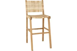 Kitchen & Dining|Bar Stools & Bar Chairs^Nkuku Madrisana Acacia & Rattan Bar Stool
