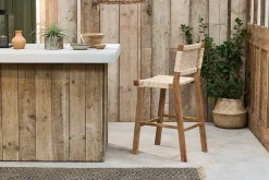 Kitchen & Dining|Bar Stools & Bar Chairs^Nkuku Madrisana Acacia & Rattan Bar Stool