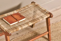Hallway & Bootroom|Bedroom^Nkuku Madrisana Acacia & Rattan Footstool