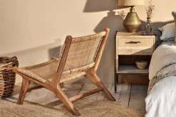 Bedroom|Living^Nkuku Madrisana Acacia & Rattan Woven Chair
