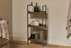 Freestanding Shelves|Storage & Shelving^Nkuku Mahi Bathroom Storage Caddy - Antique Brass