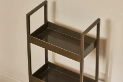 Freestanding Shelves|Storage & Shelving^Nkuku Mahi Bathroom Storage Caddy - Antique Brass