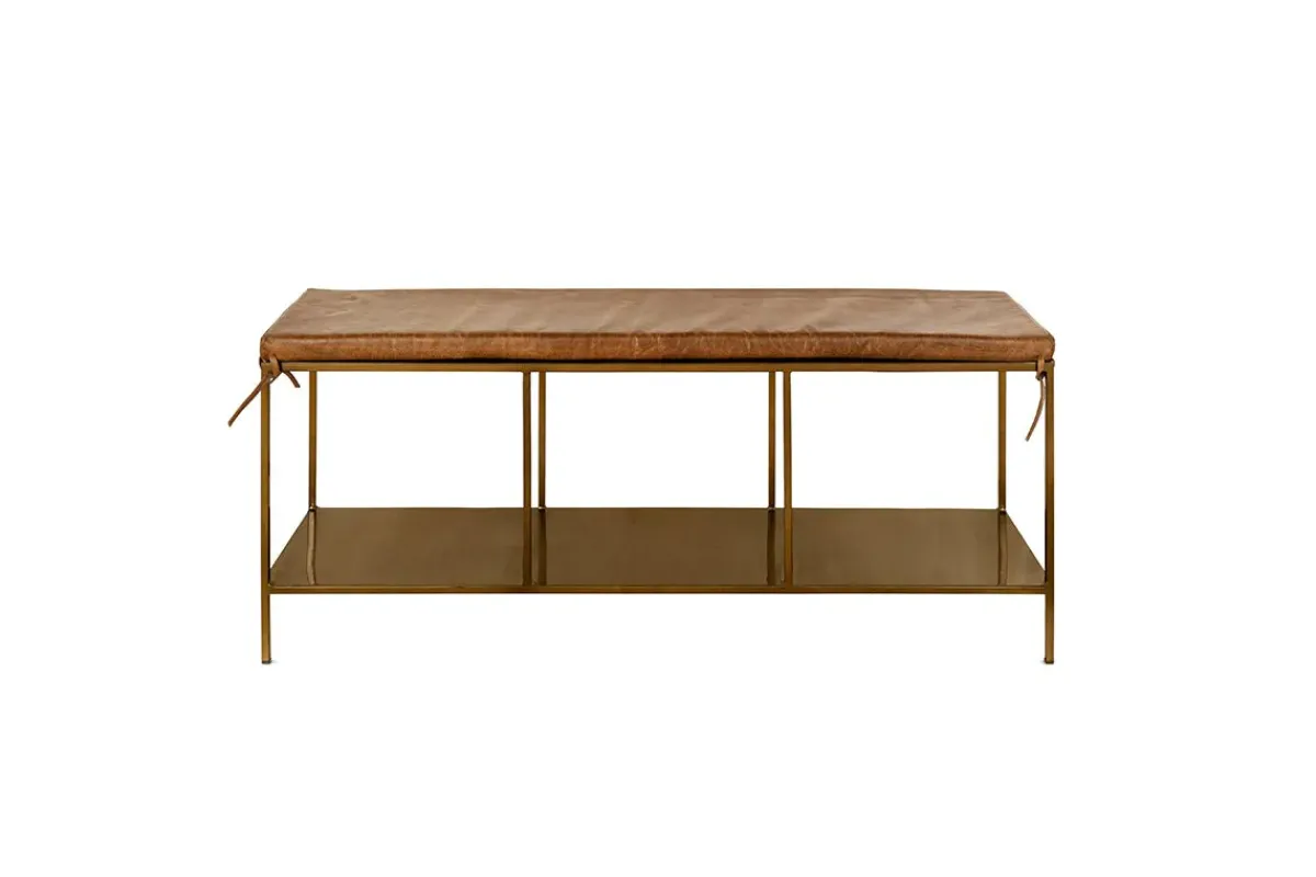 Hallway & Bootroom|Benches^Nkuku Mahi Iron & Leather Bench