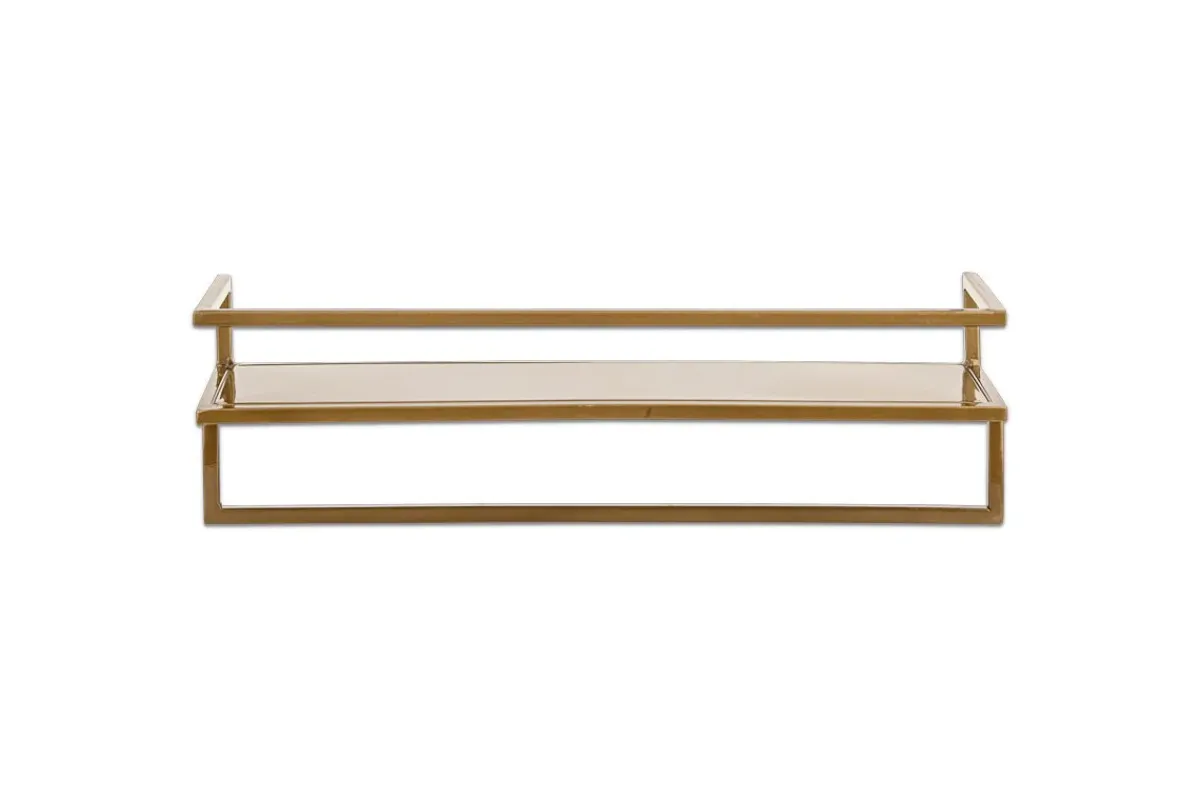 Bathroom Accessories|Storage & Shelving^Nkuku Mahi Wall Shelf With Towel Rail