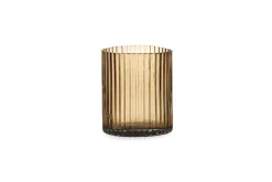 Decorative Home Accessories|Candle Holders^Nkuku Malana Recycled Glass Candle Holder - Smoke Brown