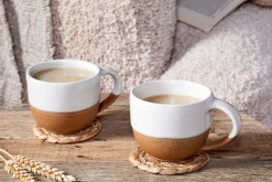 Breakfast Accessories|Mugs^Nkuku Mali Coffee Mug - White (Set of 2)