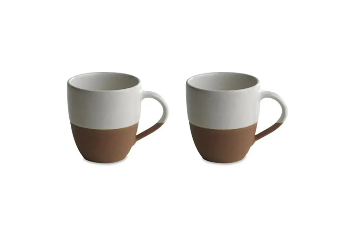 Breakfast Accessories|Mugs^Nkuku Mali Large Mug - White (Set of 2)